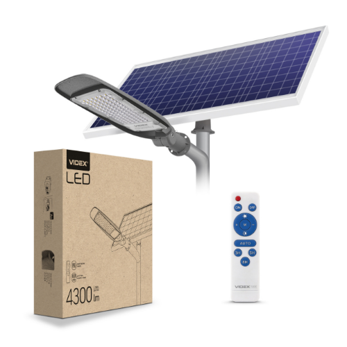 LED Ліхтар вуличний автономний 60W 5000К VL-SLSO-605 Videx