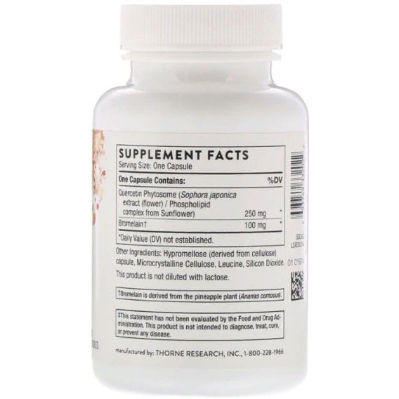Кверцетин Thorne Research Quercenase 60 Caps THR-33202 | Зображення 1