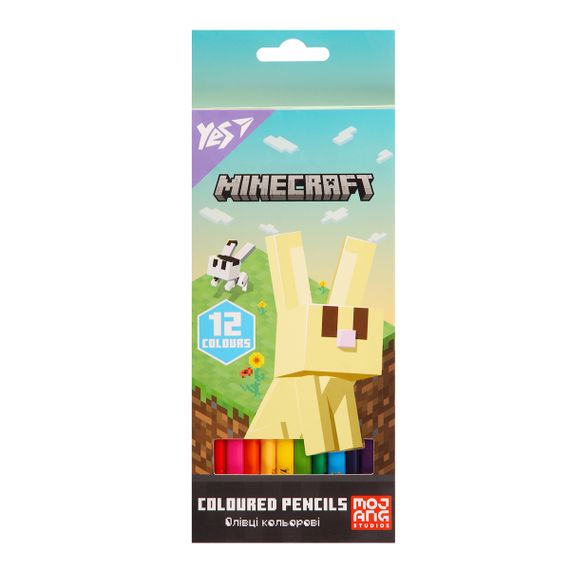 Набір кольорових олівців YES Minecraft Spring 290772 12 кольорів | Зображення 1