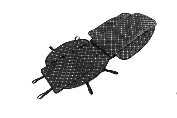 Накидка на сиденье (1 шт, Черная с серой строчкой) | Зображення 2