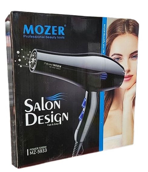 Фен Mozer MZ-5933 для сушіння укладання волосся електрофен Чорний | Зображення 4