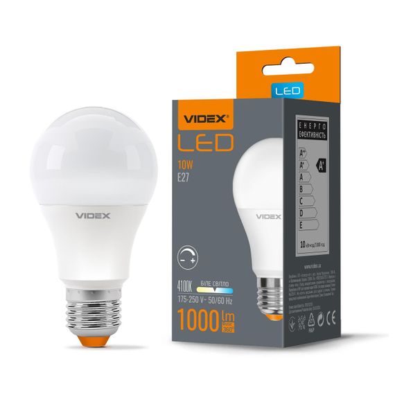 Світлодіодна лампа VIDEX  A60eD 10W E27 4100K дімерна