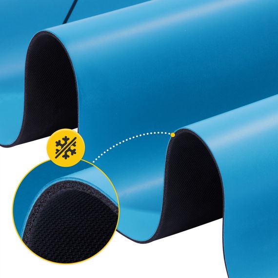 Килимок (мат) спортивний 4FIZJO PU 183 x 68 x 0.4 см для йоги та фітнесу 4FJ0588 Blue (P-5907739319555) | Зображення 2