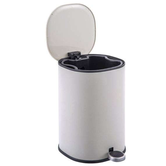 Відро для сміття з плавним закриттям овальне ZERIX PRIME-TC0105 WHITE 5 л (колір білий) (ZX5901) | Зображення 5
