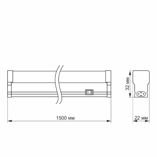 LED Світильник лінійний T5 25W 1,5м 5000К 220V TL-T5-25155 Titanum | Зображення 3