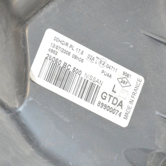 Фара ліва Nissan Micra K12 2002-2010 Фара передня ліва Ніссан Мікра К12 26060BC500 | Зображення 5
