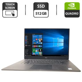 Мобільна робоча станція Dell Precision 5540 / 15.6" (3840x2160) IPS Touch / Intel Core i7-9850H (6 (12) ядер по 2.6 - 4.6 GHz) / 16 GB DDR4 / 512 GB SSD / nVidia Quadro T1000, 4 GB GDDR5, 128-bit / WebCam б/в