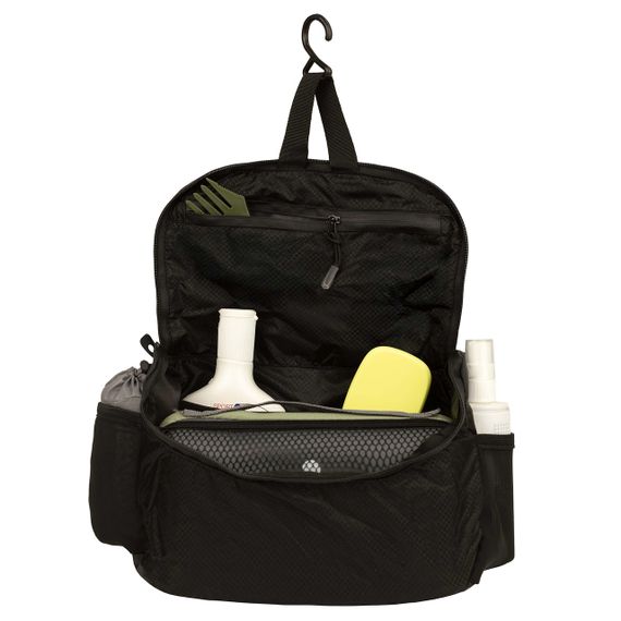 Косметичка Tribe Wash Organizer підвісна, дорожня косметичка-органайзер трайб, для гігієни в похід та подорож, чорна 4л | Зображення 2