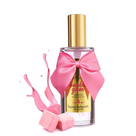 Розігрівальна олія Bijoux Indiscrets Light my Fire – Strawberry Bubblegum (100 мл) Sex Aura