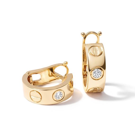 Серьги из красного золота с муассанитами S-0380 | Зображення 4