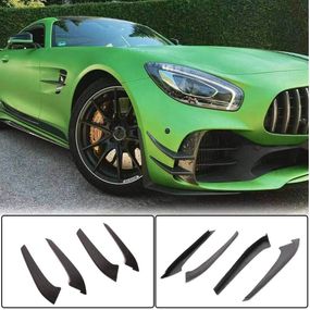 Накладки на передний бампер V1 (для GT R 2016-2019, Карбон) для Mercedes AMG GT C190/R190