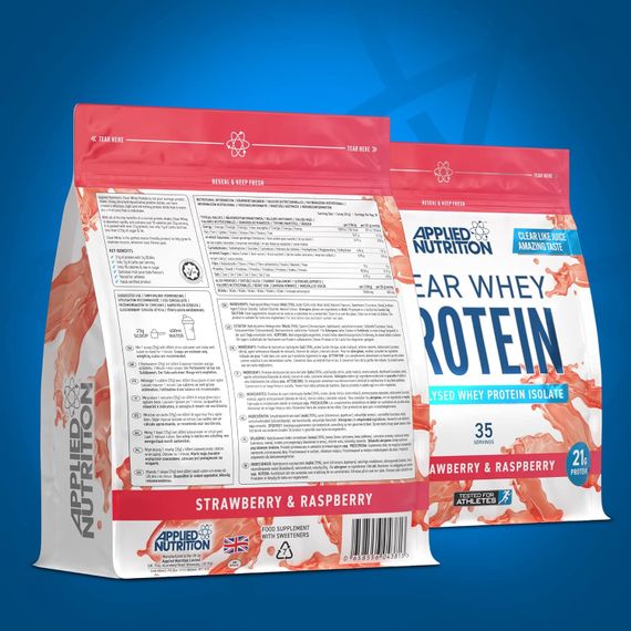 Протеїн Applied Nutrition Clear Whey Isolate Protein (Strawberry  Raspberry) (875g - 35 Servings) | Зображення 1