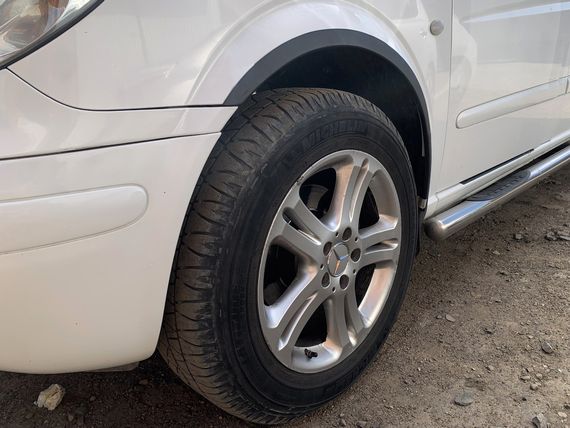 Накладки на арки (4 шт, чорні) для Mercedes Vito W639 2004-2015рр