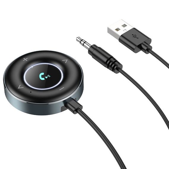 Bluetooth аудио ресивер BOROFONE BC58 Gamble (USB+Jack 3,5mm) Metal gray | Зображення 1