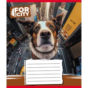Зошит учнівський "Собака в місті" 024-560077L-5 в лінію, 24 аркуші