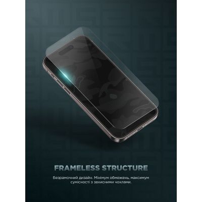 Стекло защитное Armorstandart Infinity Black Icon 2.75D Apple iPhone 17 Pro Max (ARM86415) | Зображення 1