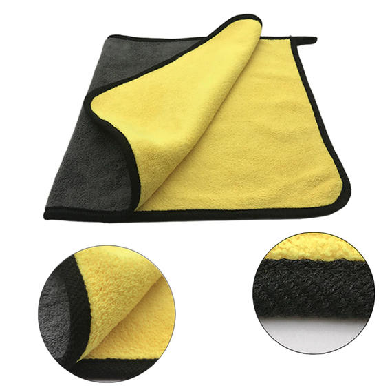 Рушник Primo з мікрофібри для автомобіля 30x60 см - Gray&Yellow | Зображення 2
