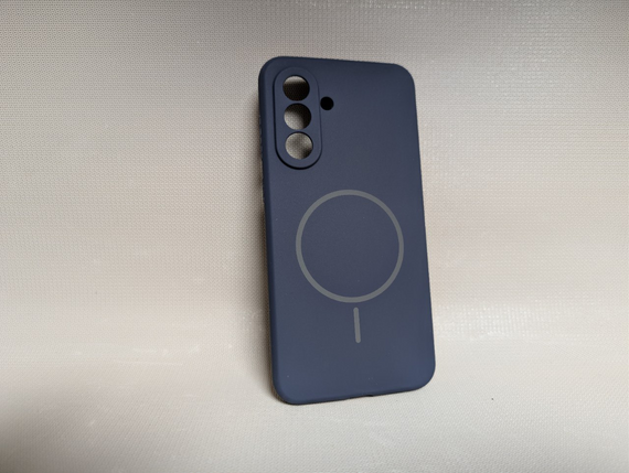 Чохол для Samsung Galaxy A36 / Самсунг Галаксі A36 Luxury, MagSafe, силікон, софт-тач, синій