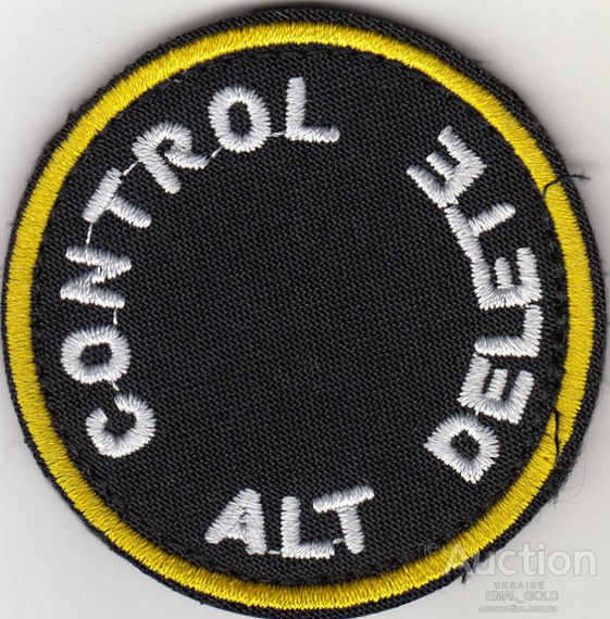 Шеврон "CONTROL ALT DELETE" пришивний #
