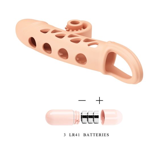 Насадка з вібрацією ROMANCE - Penis sleeve Flesh, MC59 Sex Aura | Зображення 8