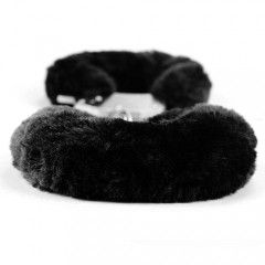Наручники - Fetish Pleasure Fluffy Hand Cuffs Black Sex Aura | Зображення 1