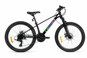 Велосипед Crosser 24" GFR/D 21 швидкість Shimano, гірський MTB алюмінієвий з дисковими гальмами