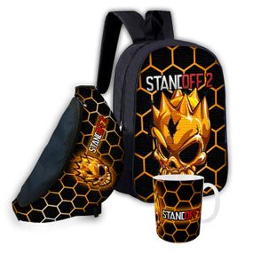 Набор детский Standoff 2 рюкзак 36х27см сумка-бананка,кружка с принтом для мальчика (01593)