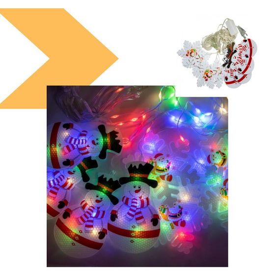 Гирлянда-штора «Сніговик і Сніжинки» XPRO 3m*70cm 95L Мультицветная (47689-8184_322) | Зображення 1