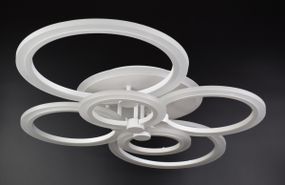 Люстра світлодіодна стельова LED світильник для квартири на стелю лед з пультом 25946 Білий 11х57х77 см.