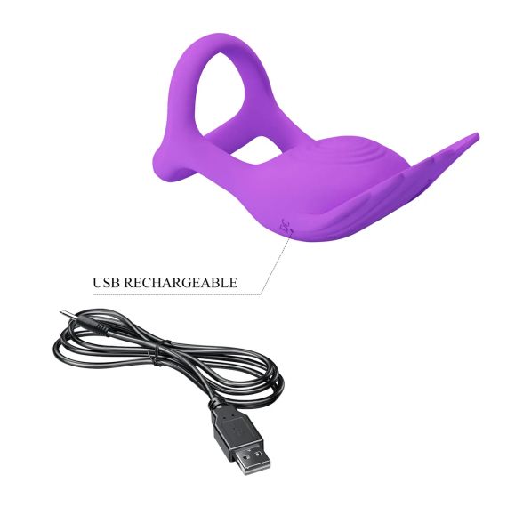 Ерекційне кільце Pretty Love — Vibration Penis Ring SILAS Purple, BI-210318-1 Sex Aura | Зображення 9