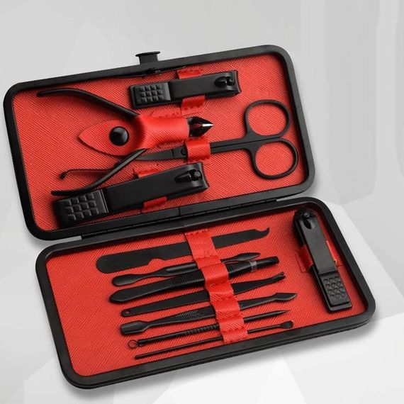 Манікюрний набір для догляду за нігтями, бровами та обличчям на 12 предметів, Манікюрні набори для чоловіків