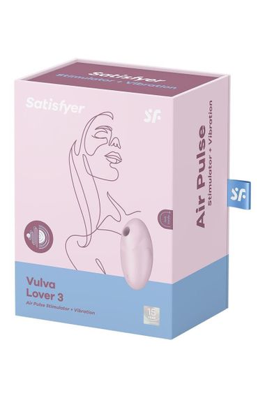 Вакуумний клітор стимулятор Satisfyer Vulva Lover 3 з вібрацією, рожевий Sex Aura | Зображення 8