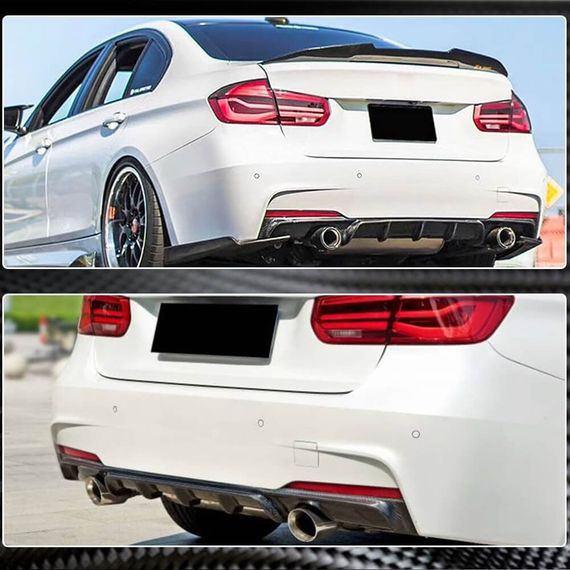 Дифузор заднього бампера V1 (для F30 M-Sport, Карбон) для BMW 3 серія F-30/31/34 2012-2019 рр | Зображення 3
