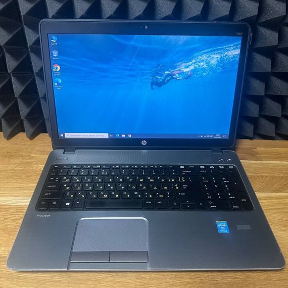 Ноутбук HP ProBook 450 G1 / 15.6" (1366x768) TN / Intel Core i3-4000M (2 (4) ядра по 2.4 GHz) / 8 GB DDR3 / 128 GB SSD / Intel HD Graphic 4600 / WebCam / DVD-ROM б/у | Зображення 1