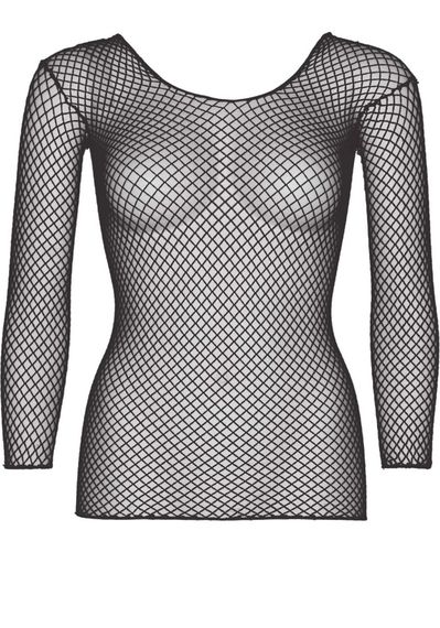 Сітчастий топ Leg Avenue Long Sleeves T-Shiets Black, One Size | Зображення 2