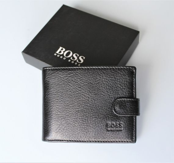 Мужской подарочный набор Hugo Boss ремень и кошелек черные | Зображення 2