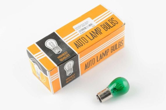 Лампа S25 (двухконтактная)   12V 21W/5W   (стоп, габарит)   (зеленая)   ORANGE BOX