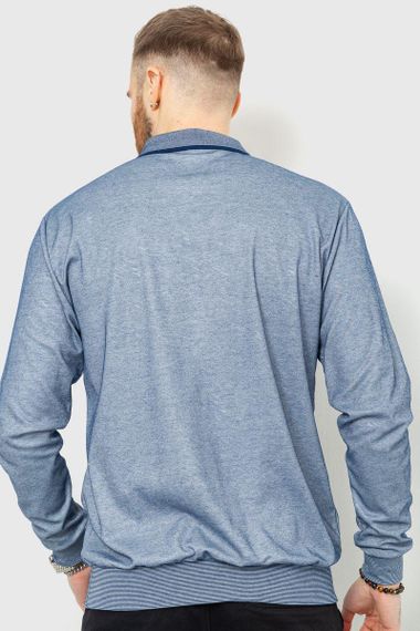 Поло с длинным рукавом  цвет джинс 157R300 | Зображення 3