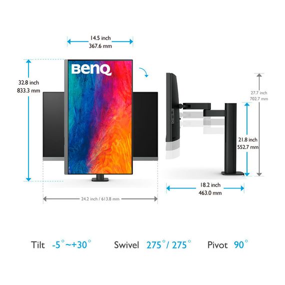 Монітор BenQ PD2706UA | Зображення 9