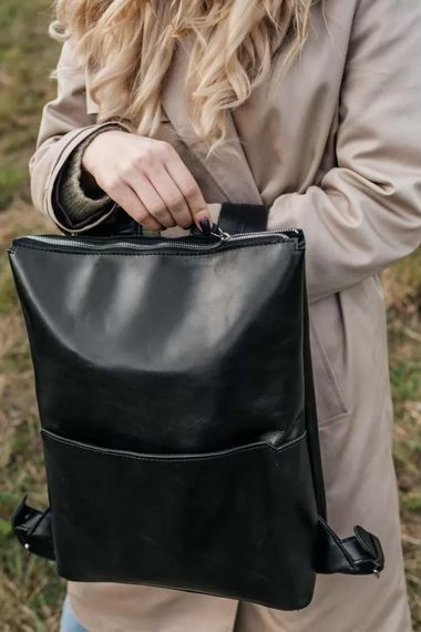 Шкіряний рюкзак Skin and Skin Flatrock L Чорний (BP09BL-L) | Зображення 8
