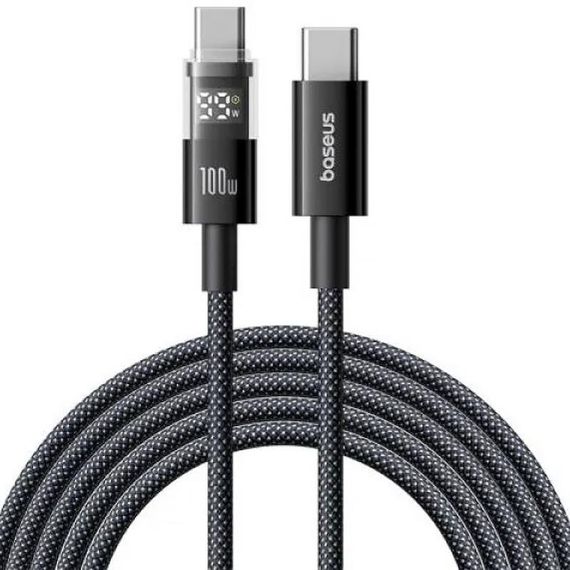 Дата кабель Baseus Display 2 Type-C to Type-C 100W (1m) (P10382702) Cosmic Black | Зображення 1