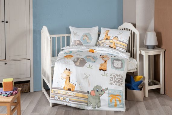 Постільна білизна для новонароджених First Choice Baby Digital Satin 100х150 см. Safari