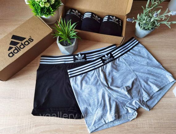 Чоловічі боксери Adidas, чоловічі труси Адідас, Бавовняні труси Адідас Преміум якості, чоловічі боксери | Зображення 4