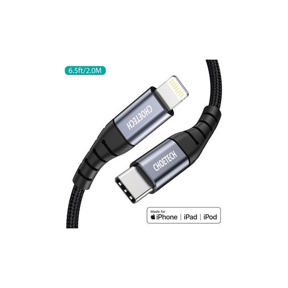 Дата кабель USB-C to Lightning 2.0m MFI Choetech (IP0041-BK) | Зображення 3