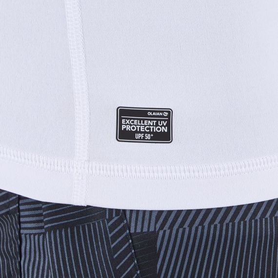 Чоловіча футболка 100 для серфінгу, з довгим рукавом та з УФ-захистом - Біла - L | Зображення 3