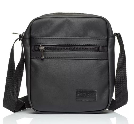 Чоловіча сумка месенджер Sambag Makros чорна 23 × 19 × 7 см (70278001m)