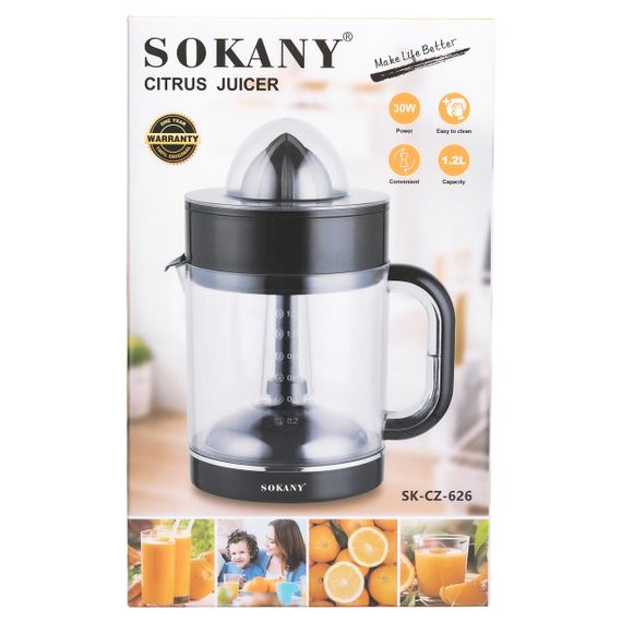 Соковыжималка для цитрусовых электрическая 30 Вт 1.2 л пресс для апельсинов Sokany SK-CZ-626 | Зображення 9
