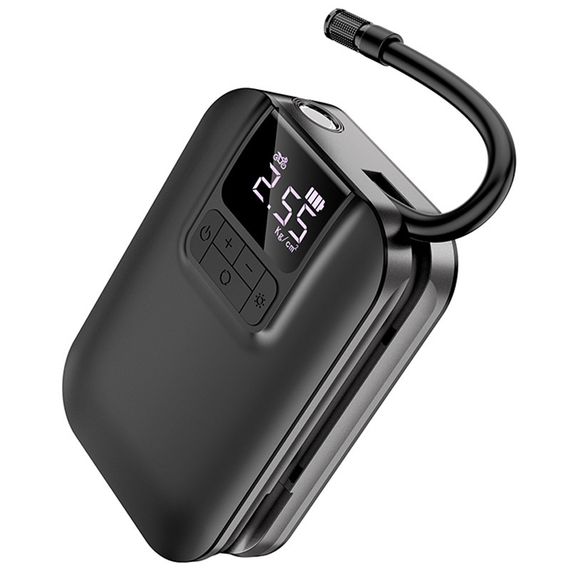 Автомобільний насос Hoco S53 Breeze portable portable smart air pump Black | Зображення 4