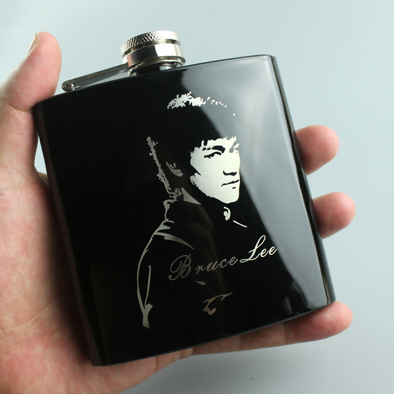 Фляга SV из нержавеющей стали "Bruce Lee" 170 мл Черный (sv2238-6)