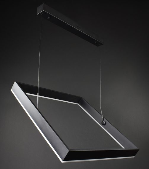 Люстра світлодіодна підвісна LED світильник для квартири на стелю лед 27896 Чорний 20-150х60х60 см. | Зображення 6